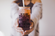 Load image into Gallery viewer, Cute Manifestation Glass Cup Libbey Cup For Coffe Lovers, 16 OZ Glass Cup