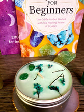 Load image into Gallery viewer, Manifestation Love • Money • Good Vibes | Palo Santo Soy Wax Candle With Green Aventurine Crystals