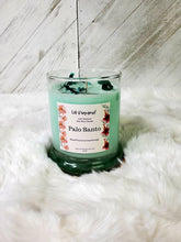 Load image into Gallery viewer, Manifestation Love • Money • Good Vibes | Palo Santo Soy Wax Candle With Green Aventurine Crystals