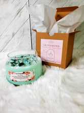 Load image into Gallery viewer, Manifestation Love • Money • Good Vibes | Palo Santo Soy Wax Candle With Green Aventurine Crystals