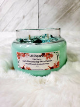 Load image into Gallery viewer, Manifestation Love • Money • Good Vibes | Palo Santo Soy Wax Candle With Green Aventurine Crystals