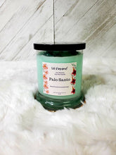 Load image into Gallery viewer, Manifestation Love • Money • Good Vibes | Palo Santo Soy Wax Candle With Green Aventurine Crystals