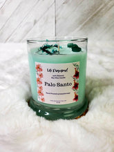Load image into Gallery viewer, Manifestation Love • Money • Good Vibes | Palo Santo Soy Wax Candle With Green Aventurine Crystals