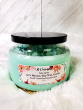 Load image into Gallery viewer, Manifestation Love • Money • Good Vibes | Palo Santo Soy Wax Candle With Green Aventurine Crystals