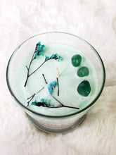 Load image into Gallery viewer, Manifestation Love • Money • Good Vibes | Palo Santo Soy Wax Candle With Green Aventurine Crystals