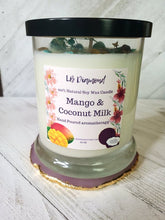 Load image into Gallery viewer, Vacays Tropical- Mango & Coconut Milk Soy Wax Candle
