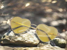 Load image into Gallery viewer, Heart Shape Heart Sunglasses Retro Vintage Boho Translucent Sun Glasses Shades