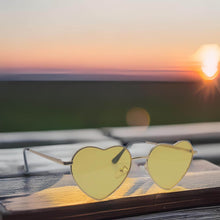 Load image into Gallery viewer, Heart Shape Heart Sunglasses Retro Vintage Boho Translucent Sun Glasses Shades