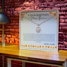 Load image into Gallery viewer, To my Beautiful Teacher, Teacher Gift Necklace with special Customization