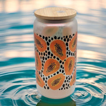 Load image into Gallery viewer, Papaya Iced Coffee Glass | Papaya cup | Iced Coffee Cup | Trendy Glass