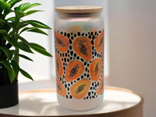 Load image into Gallery viewer, Papaya Iced Coffee Glass | Papaya cup | Iced Coffee Cup | Trendy Glass