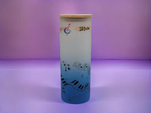 Load image into Gallery viewer, Blue EndMusic Glass Tumbler, Custom Music Note Coffee Glass Can Tumbler