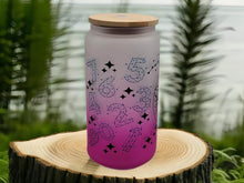 Load image into Gallery viewer, Astrology Lover Beer Can Glass | Boho Numerology Coffee Glass| 16 oz