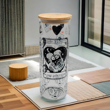 Load image into Gallery viewer, The Lovers Beer Can Glass | Boho Witchy Coffee Glass 24 oz