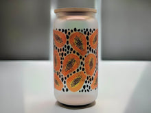 Load image into Gallery viewer, Papaya Iced Coffee Glass | Papaya cup | Iced Coffee Cup | Trendy Glass