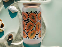 Load image into Gallery viewer, Papaya Iced Coffee Glass | Papaya cup | Iced Coffee Cup | Trendy Glass