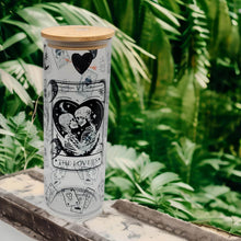 Load image into Gallery viewer, The Lovers Beer Can Glass | Boho Witchy Coffee Glass 24 oz