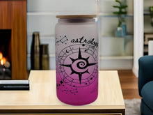 Load image into Gallery viewer, Astrology Lover Beer Can Glass | Boho Numerology Coffee Glass| 16 oz