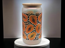 Load image into Gallery viewer, Papaya Iced Coffee Glass | Papaya cup | Iced Coffee Cup | Trendy Glass