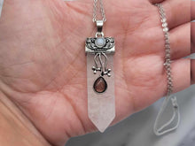 Load image into Gallery viewer, Natural Clear Quartz Handmade Point Necklace Unisex,