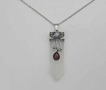 Load image into Gallery viewer, Natural Clear Quartz Handmade Point Necklace Unisex,