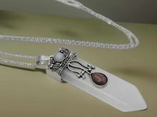 Load image into Gallery viewer, Natural Clear Quartz Handmade Point Necklace Unisex,