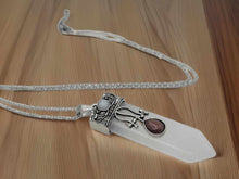 Load image into Gallery viewer, Natural Clear Quartz Handmade Point Necklace Unisex,