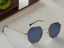 Load image into Gallery viewer, Black Popular Fashion Medium hexagonal Unisex Luxury Sunglasses