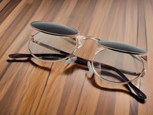 Load image into Gallery viewer, Rose Gold Steampunk Goggles Glasses Round Sunglasses Emo Retro Vintage Flip Up