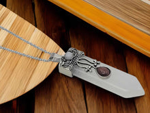 Load image into Gallery viewer, Natural Clear Quartz Handmade Point Necklace Unisex,