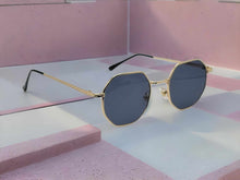 Load image into Gallery viewer, Black Popular Fashion Medium hexagonal Unisex Luxury Sunglasses