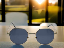 Load image into Gallery viewer, Black Popular Fashion Medium hexagonal Unisex Luxury Sunglasses