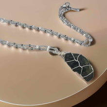 Load image into Gallery viewer, 100 % Raw Crystal Moldavite Pendant Necklace Wire Wrapped