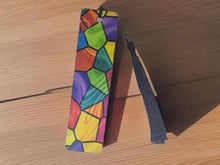 Load image into Gallery viewer, BOOKMARK: Stained Glass Colorful Crystal with Black Tassel ,