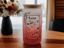 Load image into Gallery viewer, The entrepreneur Lover Tarot Card Glass Can | 16 oz Can Glass | Witch Gift