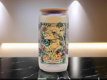 Load image into Gallery viewer, The Gardener Witchy Crow Evil Eye Beer Can Glass | Boho Coffee Glass