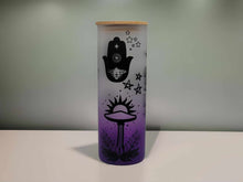 Load image into Gallery viewer, Mushroom Beer Can Glass | Boho Mushroom Coffee Glass |Coffee Glass | 24 oz