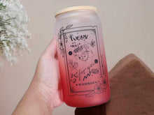 Load image into Gallery viewer, The entrepreneur Lover Tarot Card Glass Can | 16 oz Can Glass | Witch Gift