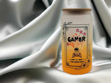 Load image into Gallery viewer, The Gamer Girl Tarot Card Glass Can | 16 oz Can Glass | Witch Gift