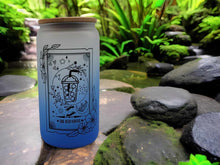 Load image into Gallery viewer, The Iced Coffee Lover Tarot Card Glass Can | 16 oz Can Glass