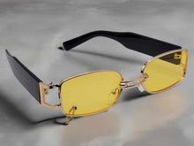 Load image into Gallery viewer, Popular Fashion Small Rectangle Women Luxury Sunglasses Yellow