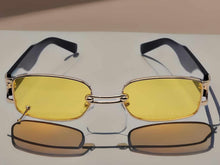 Load image into Gallery viewer, Popular Fashion Small Rectangle Women Luxury Sunglasses Yellow