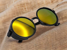 Load image into Gallery viewer, Translucent Steampunk Goggles Glasses Round Sunglasses Emo Retro