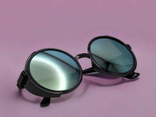 Load image into Gallery viewer, Cute Translucent Steampunk Goggles Glasses Round Sunglasses Emo Retro