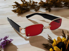 Load image into Gallery viewer, Popular Fashion Small Rectangle Women Luxury Sunglasses Red