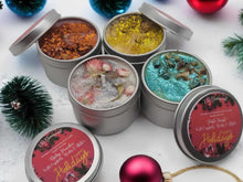 Load image into Gallery viewer, 4 PC Sampler Natural Soy Wax Candles Christmas Themed Candle Set