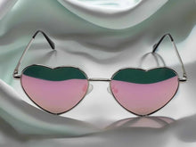 Load image into Gallery viewer, Heart Shape Heart Sunglasses Retro Vintage Boho Silver Pink