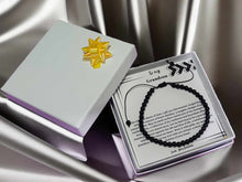Load image into Gallery viewer, To My Grandson Love You Forever Generational Wisdom: Black Obsidian 4mm Beaded Bracelet