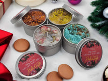 Load image into Gallery viewer, 4 PC Sampler Natural Soy Wax Candles Christmas Themed Candle Set