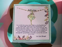 Load image into Gallery viewer, Ballerina Gifts Dancing Recital Gift, Dancing Necklace, Dancing Charm, Daughter Dancing Gift